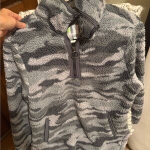 Cozy Gray Fleece Kids Jacket